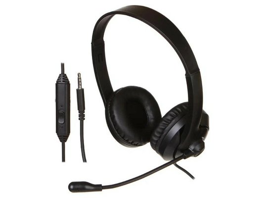 Наушники с микрофоном проводные A4Tech Fstyler FH100i черный (FH100I (STONE BLACK))